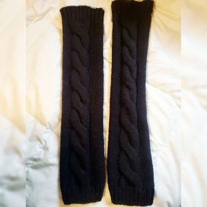 Black Wool legwarmers